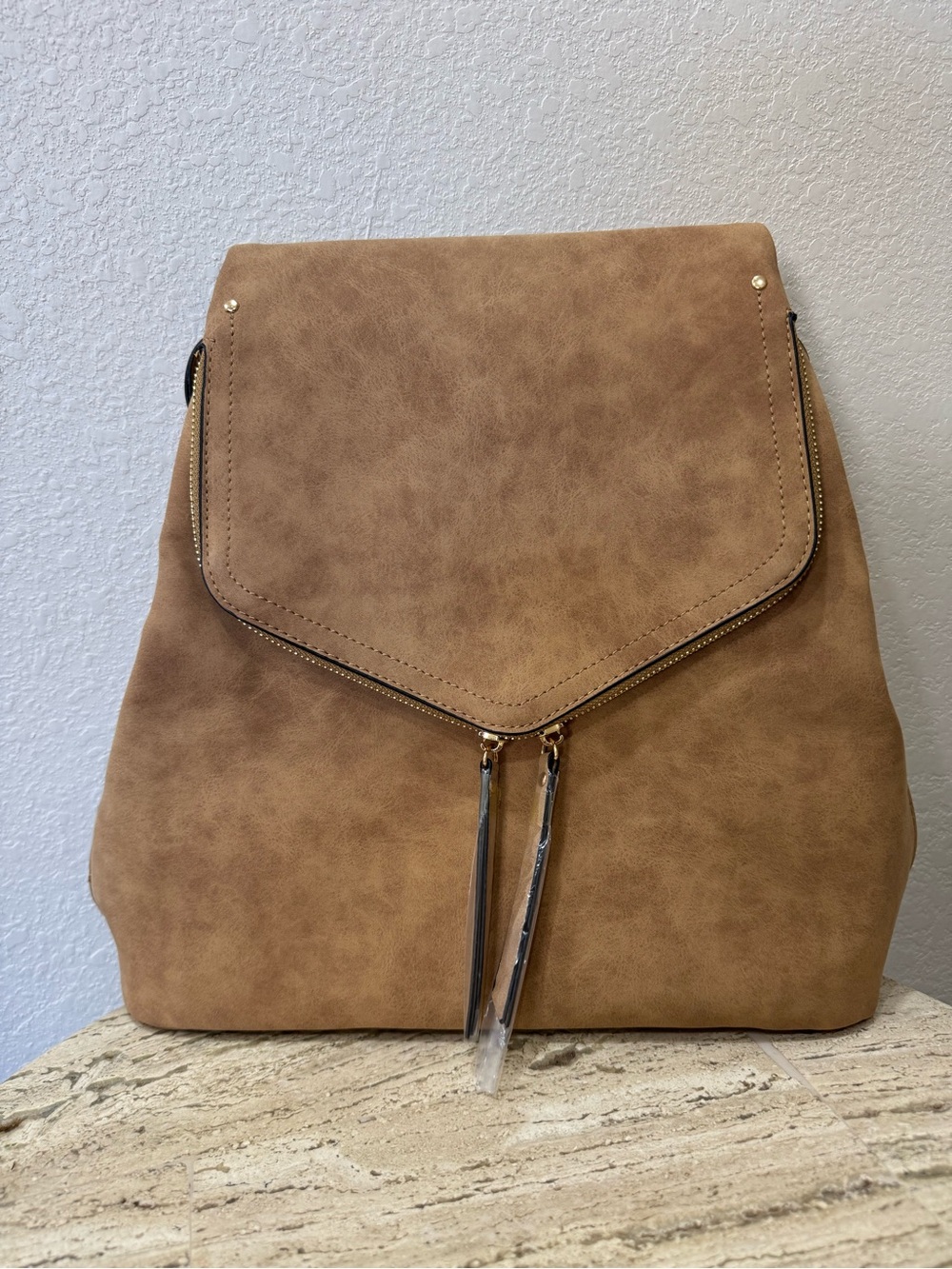 Classic Tan Women's Backpack Purse - Stylish Everyday Bag